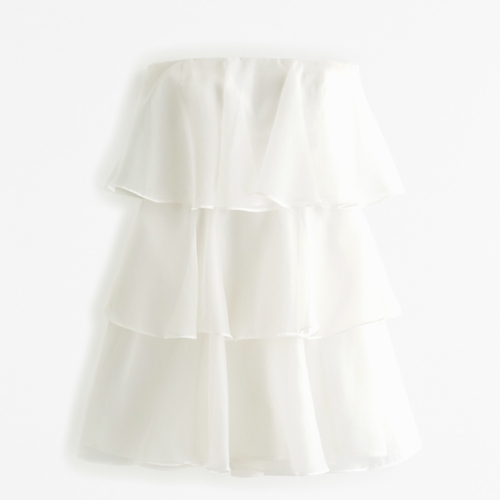 NWT Abercrombie Organza Tiered Strapless Mini